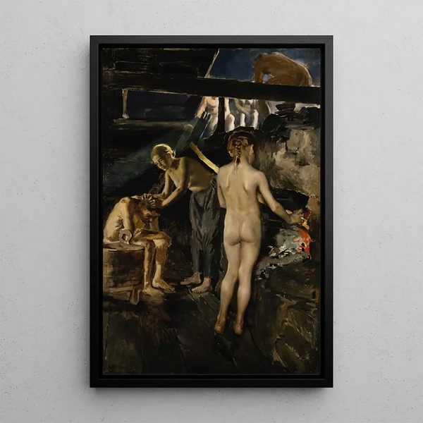 Reproduktion des Gemäldes Au Sauna - Akseli Gallen-Kallela