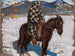 Indien auf Pferd im Schnee - Akseli Gallen-Kallela — Ansicht des Kunstwerks