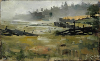 Akseli GallenKallela - Misty Landscape.webp