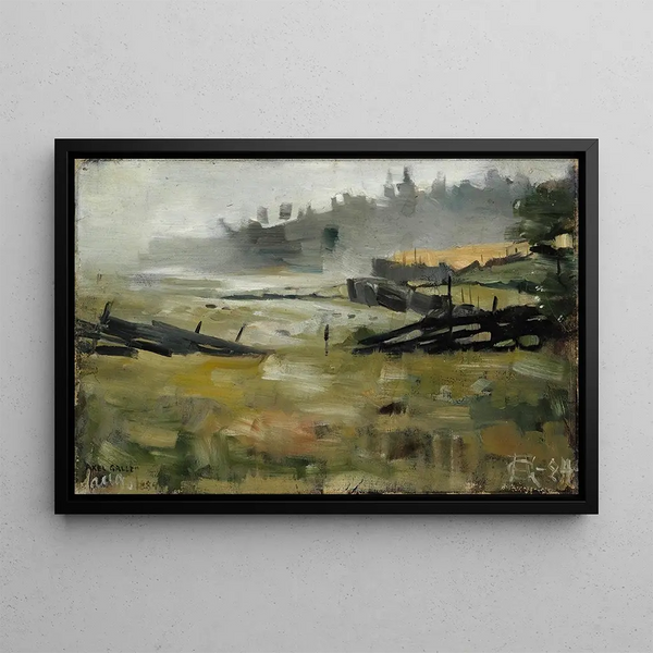 Nebeliger Landschaft - Akseli Gallen-Kallela — gerahmtes Bild an der Wand