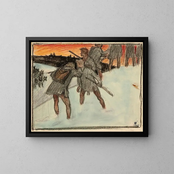 Ein Vogel auf einem Zweig - Akseli Gallen-Kallela — gerahmtes Bild an der Wand