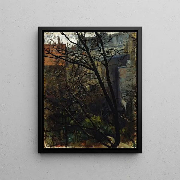 Hinterhof in Paris - Akseli Gallen-Kallela — gerahmtes Bild an der Wand