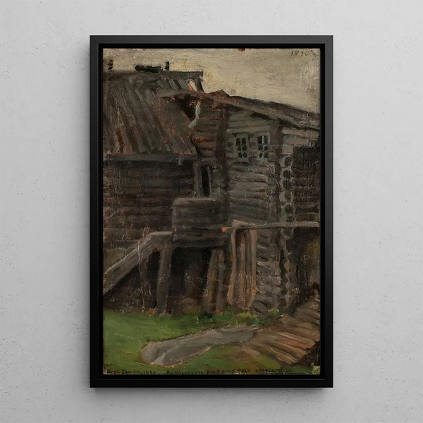 Das Sänger der Runen, Haus Pahkomin in Akonlahti - Akseli Gallen-Kallela — gerahmtes Bild an der Wand