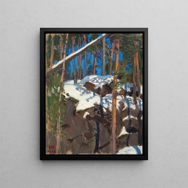 Sonnenfrühling und Konginkangas - Akseli Gallen-Kallela — gerahmtes Bild an der Wand