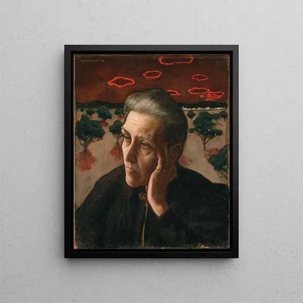 Die Mutter der Künstler - Akseli Gallen-Kallela — gerahmtes Bild an der Wand