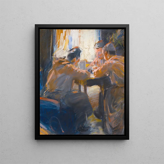 Akseli GallenKallela - The Card Players.webp