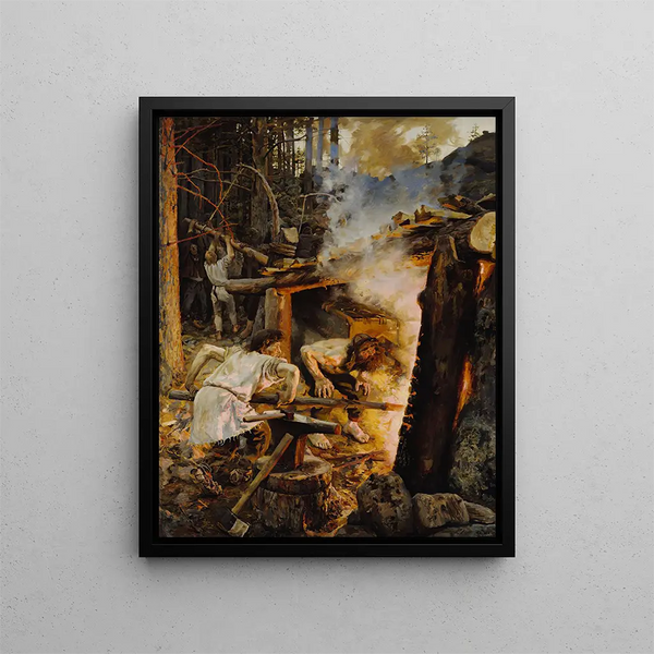 La Forge du Sampo - Akseli Gallen-Kallela — gerahmtes Bild an der Wand