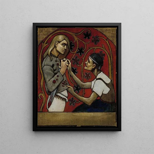 The Fratricide - Akseli Gallen-Kallela — gerahmtes Bild an der Wand