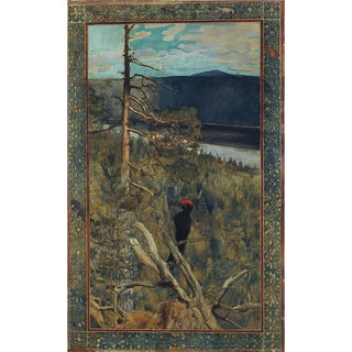 Akseli GallenKallela - The Great Black Woodpecker.webp