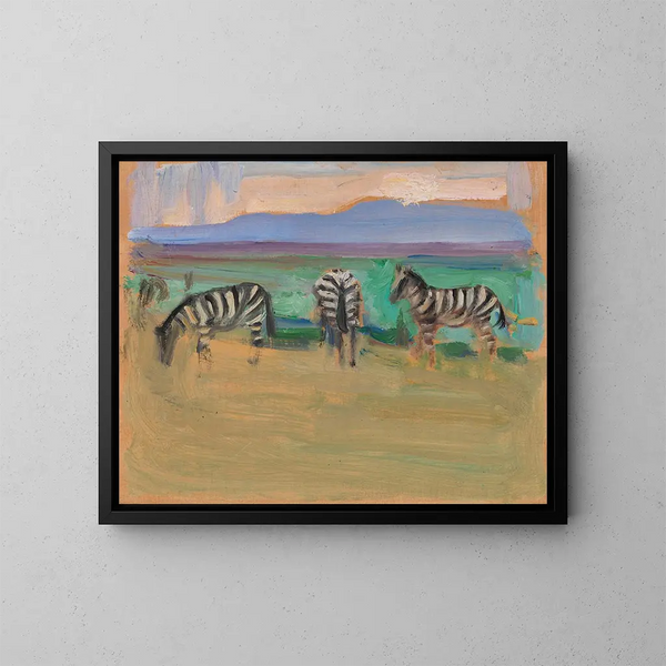 Zèbres - Akseli Gallen-Kallela — gerahmtes Bild an der Wand