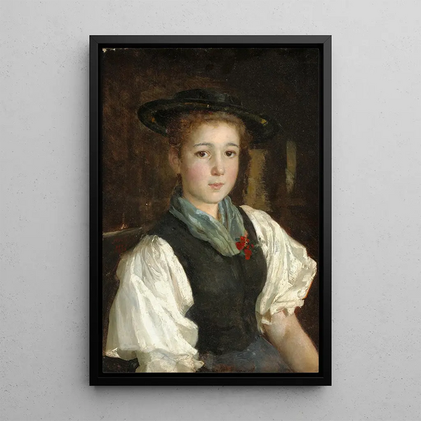 Reproduktion des Gemäldes Junge Bäuerin - Albert Anker