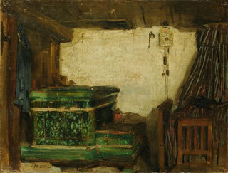 Albert Anker - Corner Of A Room With Tiled Stove.webp