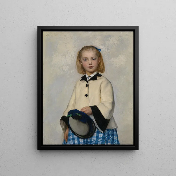 La Fille de l'artiste Louise - Albert Anker — gerahmtes Bild an der Wand