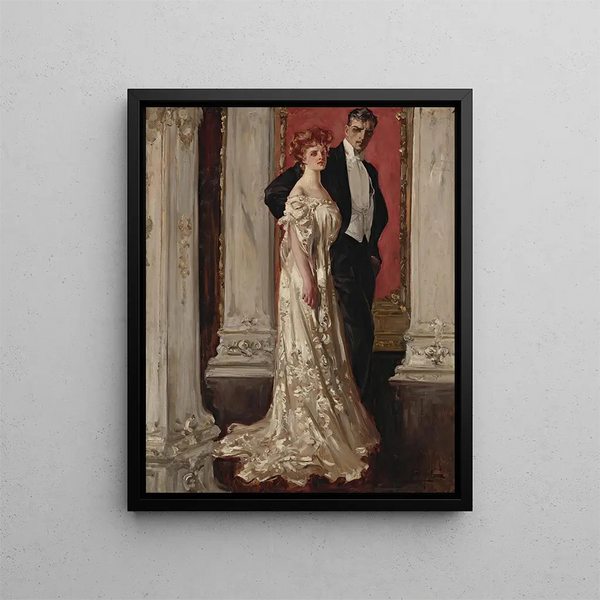 Das Paar - Albert Beck Wenzell — gerahmtes Bild an der Wand