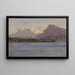 Küstenkette von Alaska - Albert Bierstadt — gerahmtes Bild an der Wand