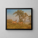 Antilope paissant - Albert Bierstadt — gerahmtes Bild an der Wand