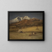 Campement indien au crépuscule - Albert Bierstadt — gerahmtes Bild an der Wand