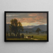 Landschaft mit Vieh - Albert Bierstadt — gerahmtes Bild an der Wand