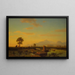Ruinen von Paestum - Albert Bierstadt — gerahmtes Bild an der Wand