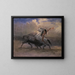 Skizze für Die letzten Bisons - Albert Bierstadt — gerahmtes Bild an der Wand
