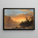 Sonnenuntergang in Kalifornien - Albert Bierstadt — gerahmtes Bild an der Wand