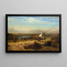 Der letzte der Bisons - Albert Bierstadt — gerahmtes Bild an der Wand