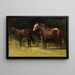 Zwei Pferde - Albert Bierstadt — gerahmtes Bild an der Wand