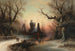 Eine Winternacht - Albert Bredow — Ansicht des Kunstwerks