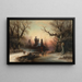 Eine Winternacht - Albert Bredow — gerahmtes Bild an der Wand