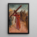 Christus mit dem Kreuz - Albert Edelfelt — gerahmtes Bild an der Wand