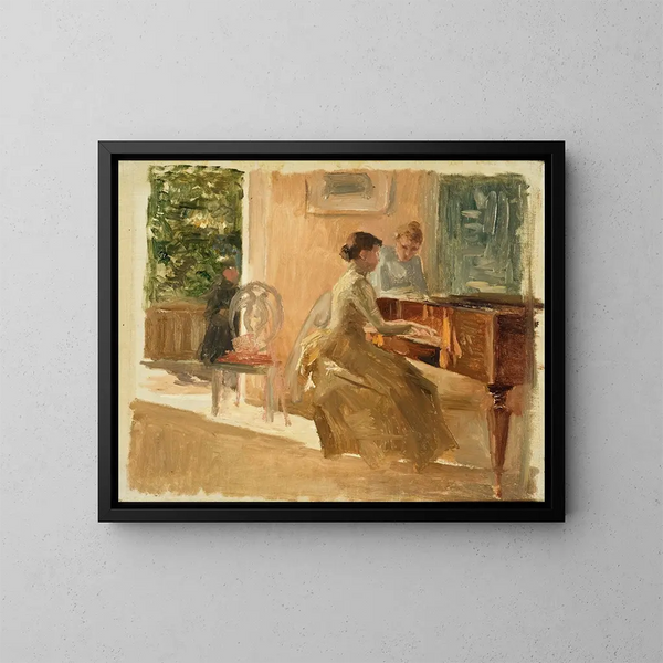 Im Wohnzimmer bei Haiko - Albert Edelfelt — gerahmtes Bild an der Wand