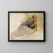 Studie von Maria Magdalena kniend für Das Christuskind und Maria Magdalena - Albert Edelfelt — gerahmtes Bild an der Wand