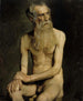Studie der Akademie des alten sitzenden Mannes - Albert Edelfelt — Ansicht des Kunstwerks