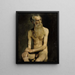 Studie der Akademie des alten sitzenden Mannes - Albert Edelfelt — gerahmtes Bild an der Wand
