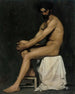 Mann sitzend - Albert Edelfelt — Ansicht des Kunstwerks