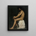 Mann sitzend - Albert Edelfelt — gerahmtes Bild an der Wand