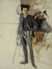 Croquis d'autoportrait - Albert Edelfelt — Ansicht des Kunstwerks
