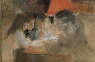 Albert Edelfelt - The Brandt Family Children By the Lamp.webp