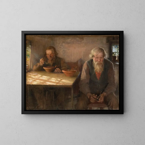 Der Ruhetag - Albert Edelfelt — gerahmtes Bild an der Wand