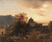 Atmosphäre des Abends an der italienischen Küste mit tanzenden Figuren - Albert Flamm — Ansicht des Kunstwerks