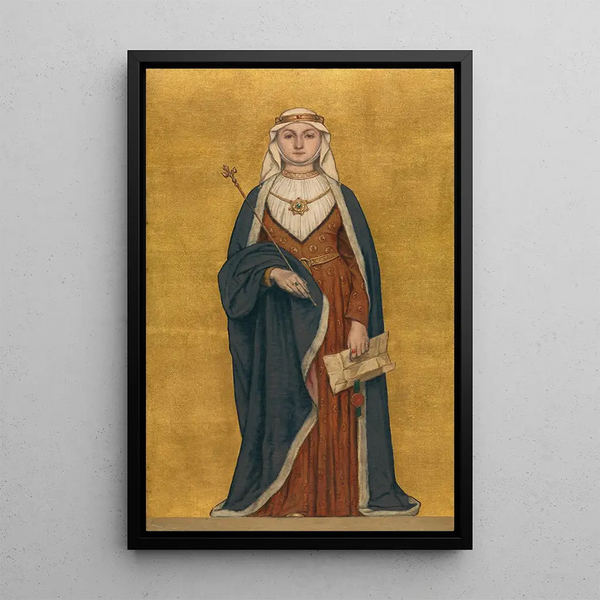 Jeanne de Flandre Tochter von Baudouin von Konstantinopel - Albert Frans Lieven De Vriendt — gerahmtes Bild an der Wand