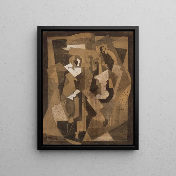 Komposition mit drei Figuren - Albert Gleizes — gerahmtes Bild an der Wand