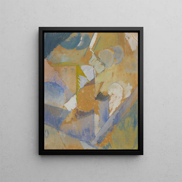 Komposition im kubistischen Blau - Albert Gleizes — gerahmtes Bild an der Wand