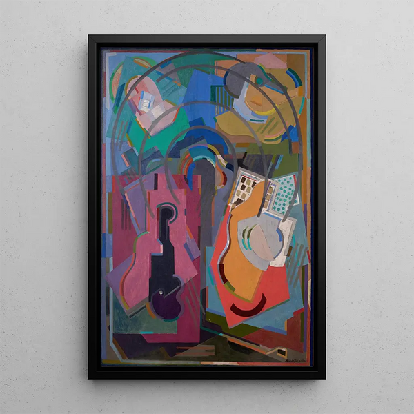 Kompositionsrhythmus vier Elemente - Albert Gleizes — gerahmtes Bild an der Wand
