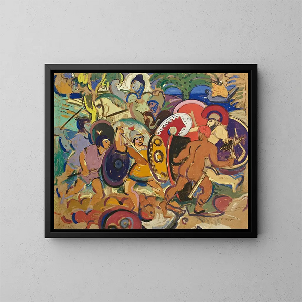 Episode des Trojanischen Krieges - Albert Gleizes — gerahmtes Bild an der Wand