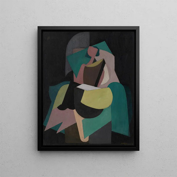 Frau sitzend - Albert Gleizes — gerahmtes Bild an der Wand