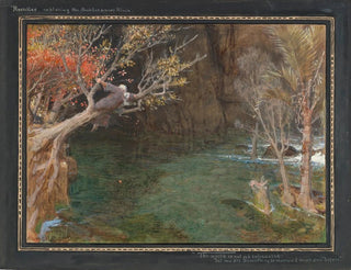 Rasselas erkundet den unterirdischen Fluss - Albert Goodwin — Ansicht des Kunstwerks