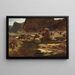 Der Sultan und sein Lager am See verzaubert - Albert Goodwin — gerahmtes Bild an der Wand