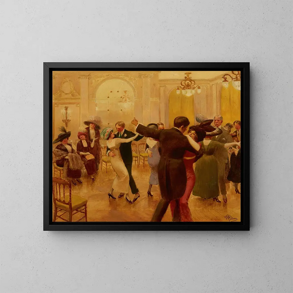 Die Tanz - Albert Guillaume — gerahmtes Bild an der Wand