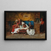Eine Schachpartie - Albert Joseph Franke — gerahmtes Bild an der Wand